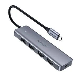 Ugreen 4-Port USB3.0 Hub with USB-C Power Supply – 70336
