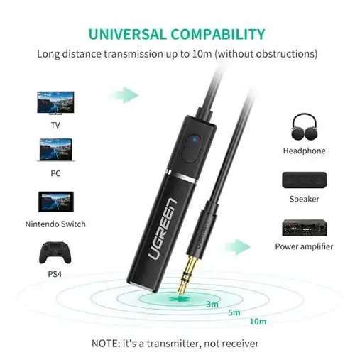 UGREEN 40761 Bluetooth 5.0 Transmitter and Audio Adapter