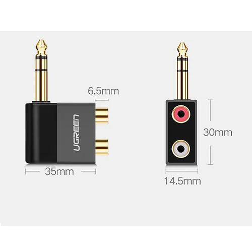 Ugreen 40846 6.35mm Male to 2RCA Female Adapter