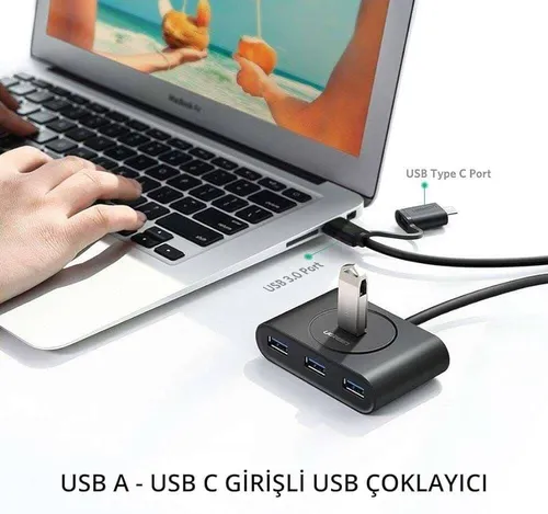 UGREEN 40850 USB 3.0 HUB WITH OTG (USB-C PLUG)