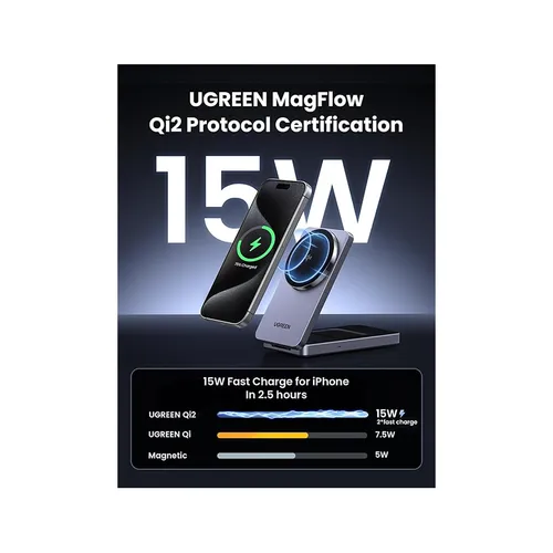UGREEN 45023 2-in-1 15W Magnetic Wireless Charger