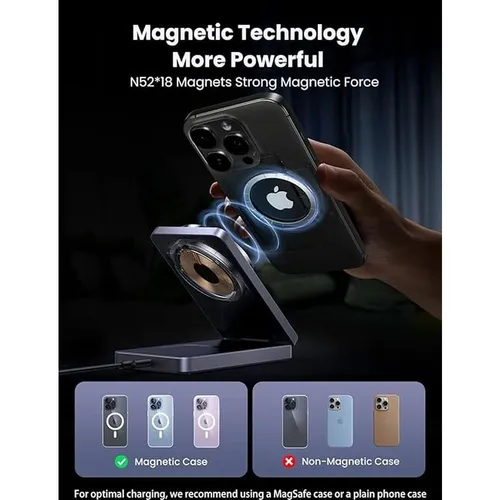 UGREEN 45056 2-in-1 Magnetic Phone & AirPods Wireless Charger