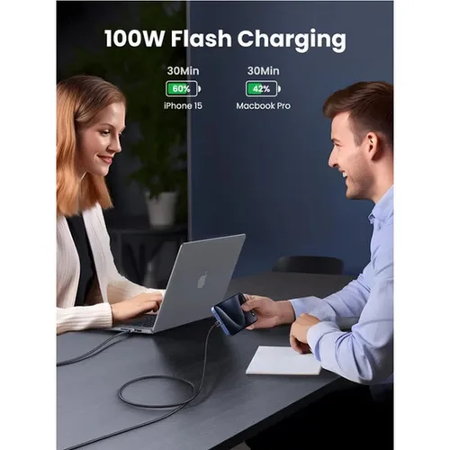 UGREEN 45063 100W 5A Max Type-C to Type-C PD 1M Fast Charging Cable