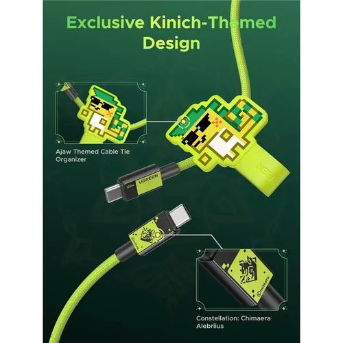 UGREEN 45063GI 100W Genshin Impact Edition 5A Max Type-C to Type-C PD  1M Fast Charging Cable