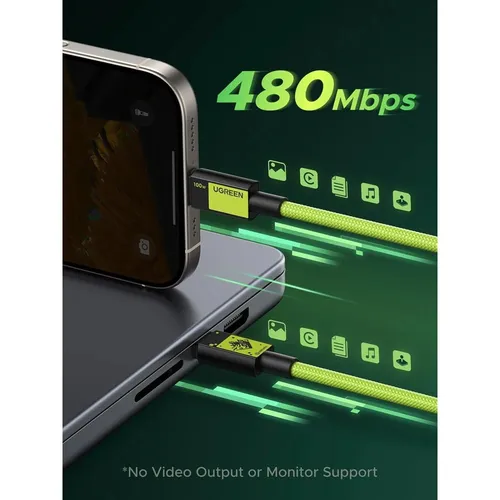 UGREEN 45063GI 100W Genshin Impact Edition 5A Max Type-C to Type-C PD  1M Fast Charging Cable