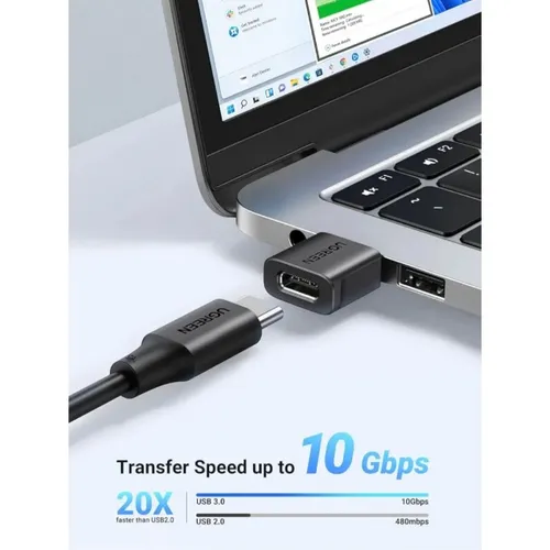 UGREEN 45299 USB-C to Female to USB-A Male Adapter Set – 3 Pack