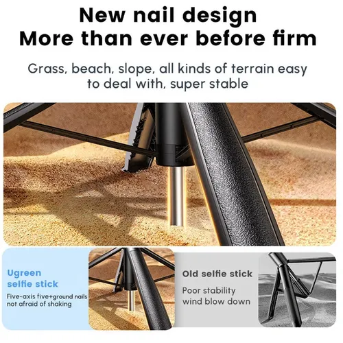 UGREEN 45301 4-Leg Bluetooth Selfie Stick With Tripod Stand