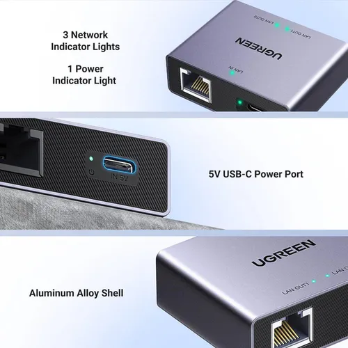 UGREEN 45311 Gigabit Ethernet 1 to 2 Splitter