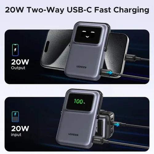 UGREEN 45327 UNO 20W Magnetic Wireless 10000mAh Power Bank