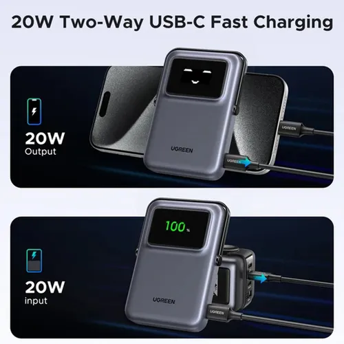 UGREEN 45327 UNO 20W Magnetic Wireless 10000mAh Power Bank