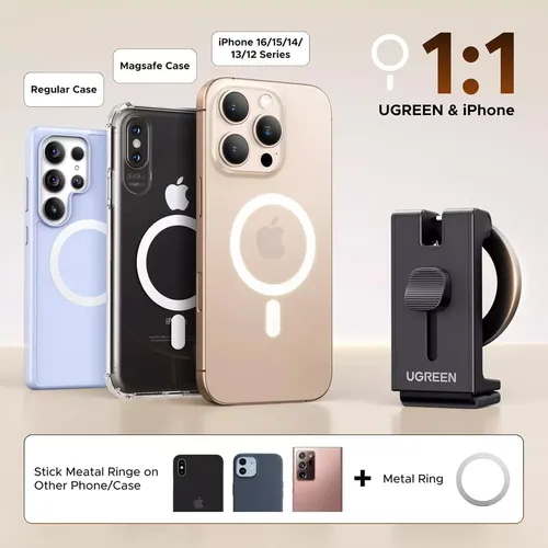 UGREEN 45377 360 Rotation Magnetic Travel Clip Type Phone Holder
