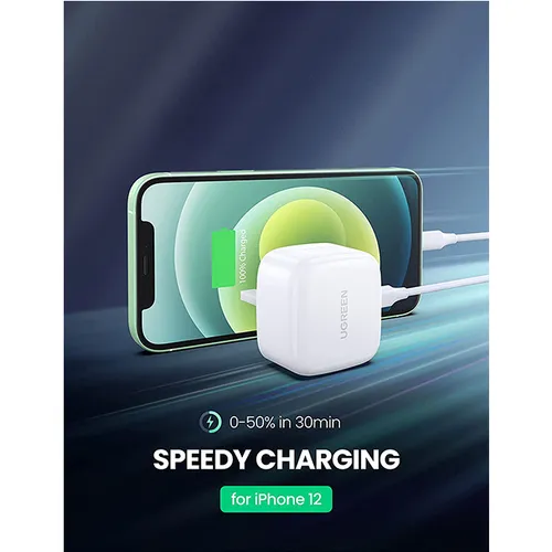 UGREEN 45438 20W PD Fast Charger with Type-C to Type-C Fast Cable