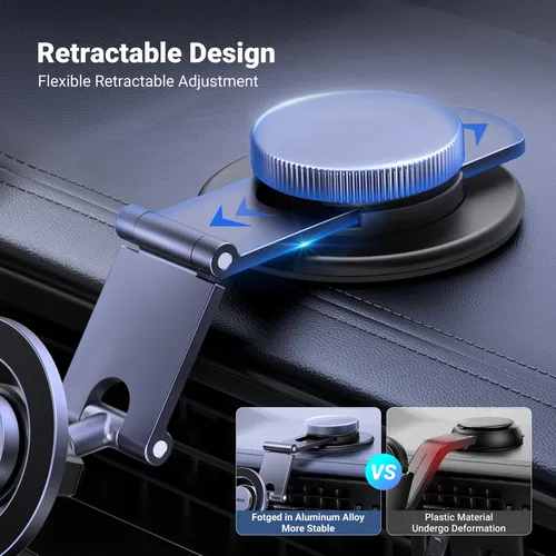 UGREEN 45577 Magnetic 360 Rotatable + Retractable Car Phone Holder