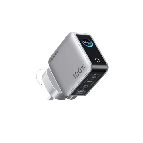 UGREEN 45678B Nexode Pro Smart Display 100W 5-Port GaN Desktop Charger