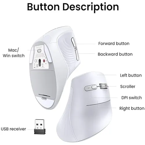 UGREEN 45759 Multi Mode Vertical Mouse