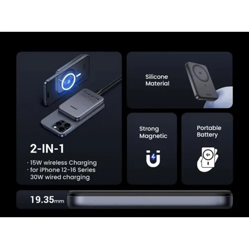 UGREEN 45763 15W Qi2 Magnetic Wireless 10000mAh Power Bank