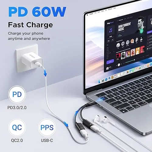 UGREEN 45800 2-in-1 Audio Adapter
