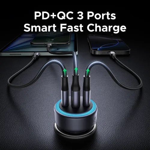 UGREEN 45843 30W 3 Port Fast Car Charger