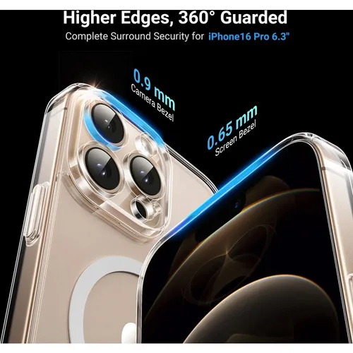 UGREEN 45924 iPhone 16 Pro Max Classy Clear Magnetic Protective Case for Upgraded Version