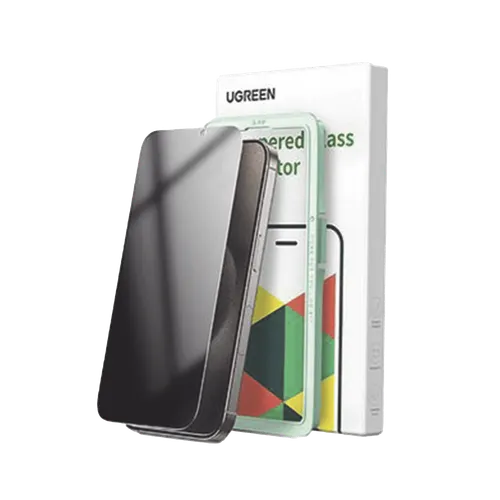 UGREEN 45975 Privacy Tempered Glass Screen Protector With Installation Tools for iPhone 16 pro