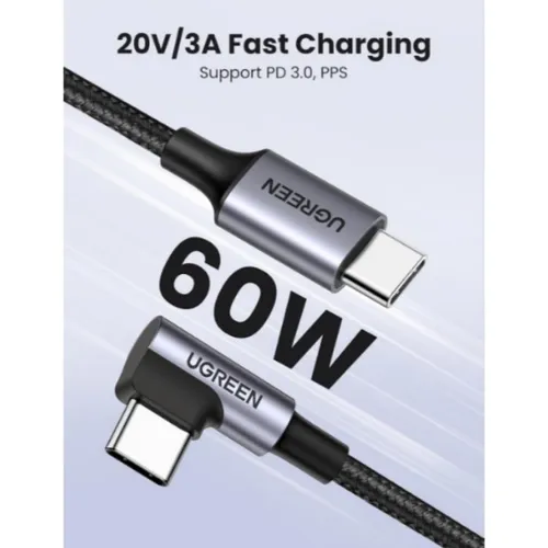 UGREEN 50125 Right Angle 60W USB-C Cable