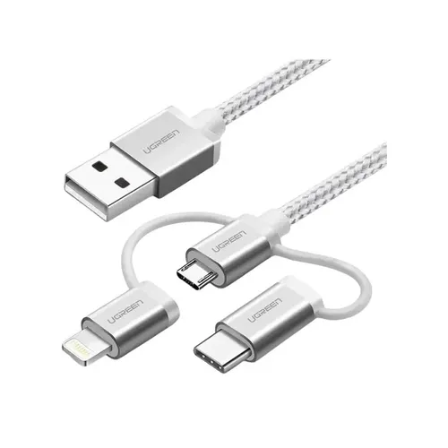 UGREEN 50203 3 in 1 1.5M Universal MFi Certified Braided Cable