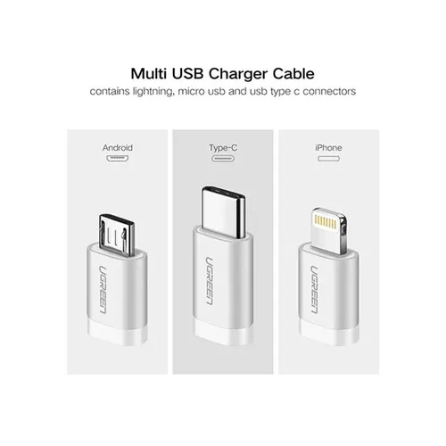 UGREEN 50203 3 in 1 1.5M Universal MFi Certified Braided Cable