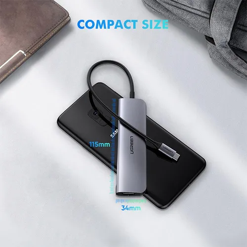 UGREEN 50209 5-in-1 USB C with 4K HDMI Multifunctional Adapter