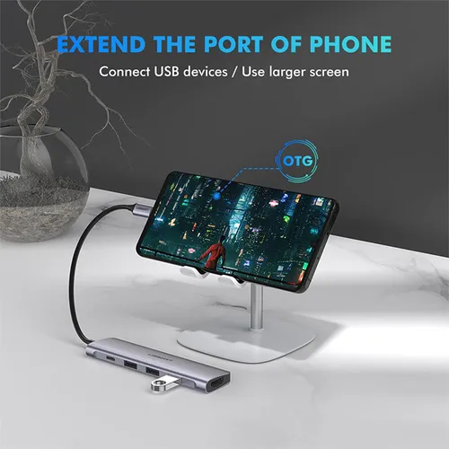 UGREEN 50209 5-in-1 USB C with 4K HDMI Multifunctional Adapter