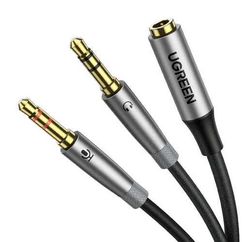UGREEN 50255 2x 3.5 mm Male To 3.5mm Female Audio cable 25Cm