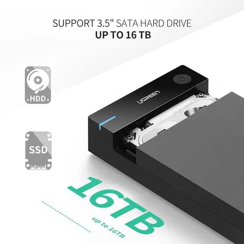 UGREEN 50423 3.5 Inches USB 3.0 to SATA Hard Drive Enclosure