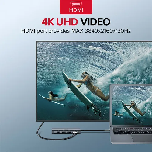 UGREEN 50538 8-in-1 USB-C with 4K HDMI Multifunctional Adapter