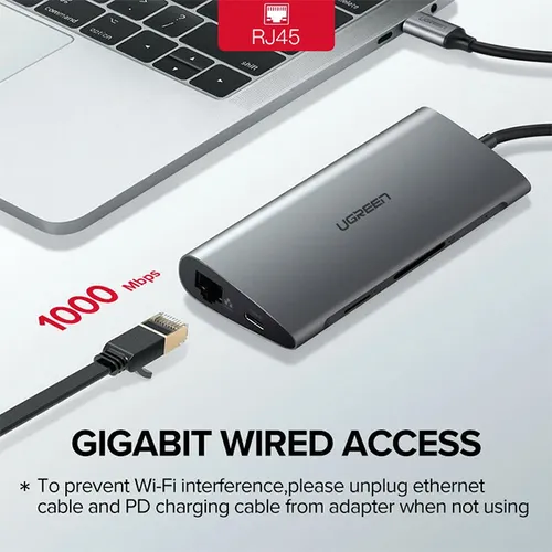 UGREEN 50538 8-in-1 USB-C with 4K HDMI Multifunctional Adapter