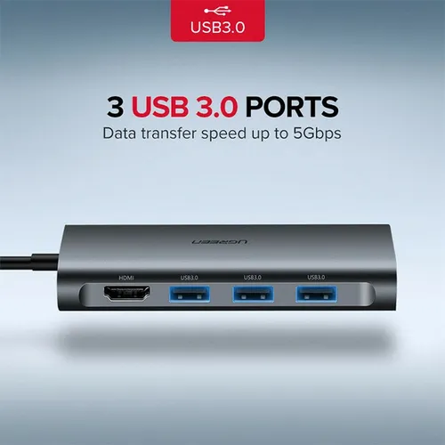 UGREEN 50538 8-in-1 USB-C with 4K HDMI Multifunctional Adapter