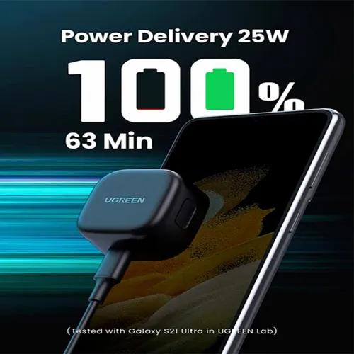 UGREEN 50577 25W PD Fast Charger + USB Type-C Cable UK