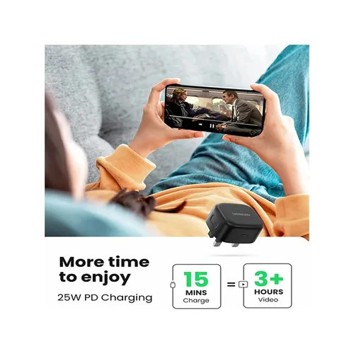 UGREEN 50577 25W USB-C PD Fast Charger With Type-C to Type-C Cable