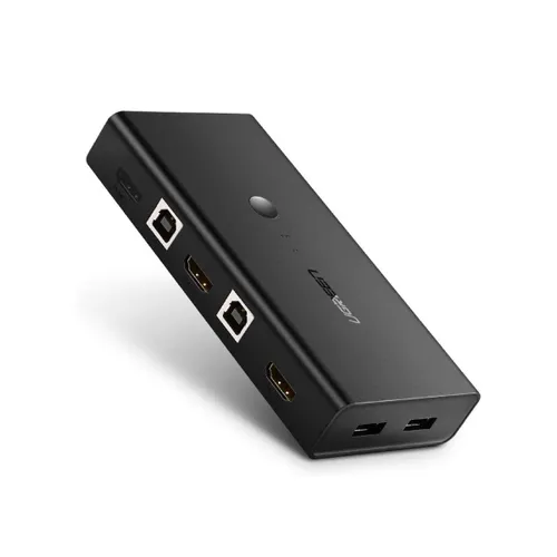 UGREEN 50744 USB 3.0 4-Port Switch With 2 Port USB Male Cable