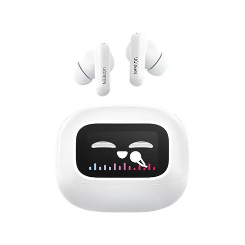 UGREEN 55137 Echobuds Magic White Hybrid ANC Smart Touch Display Control Wireless WS211