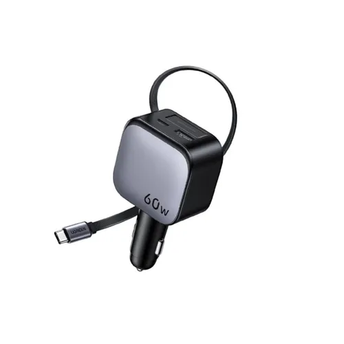 UGREEN 55212B 60W Nexode Fast Car Charger With Retractable USB-C Cable