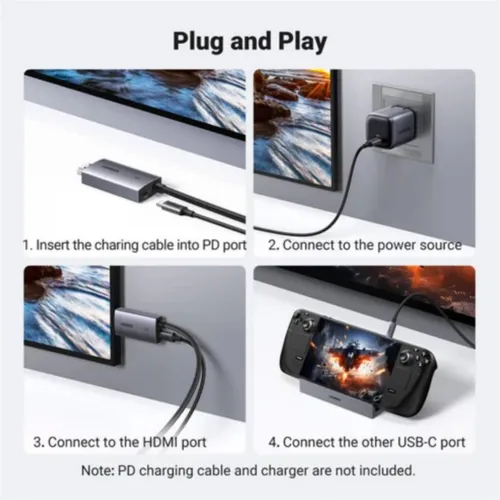 UGREEN 55330 4K USB-C to HDMI With PD Port 2M Cable