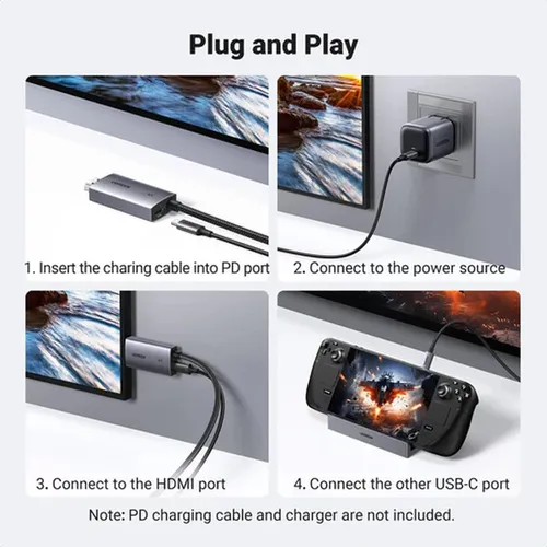 UGREEN 55330 Type-C to HDMI 4K 60HZ with 100W PD External 2M Cable