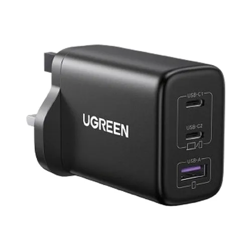 UGREEN 55333 65W (1 USB + 2 Type-C) 3-Port UK Pin Fast Charging Adapter