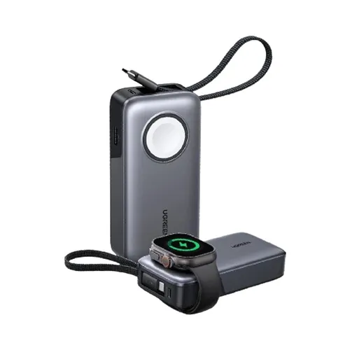 UGREEN 55434B 30W 10000mAh with Magnetic Apple Watch & Inbuilt Type-C Cable Fast Charger Power Bank