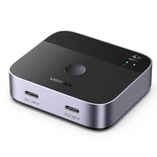 UGREEN 55451 2 USB C in 1 HDMI Out Switch 4K@60Hz Aluminum USB C Switcher