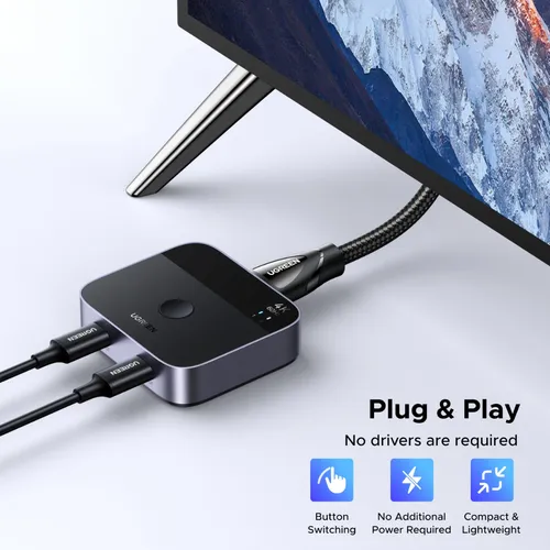 UGREEN 55451 4K@60Hz 2-Port USB-C to HDMI Switch