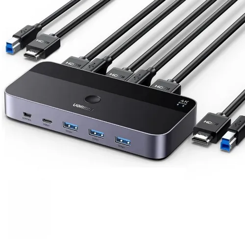 UGREEN 55455 HDMI Dual Monitor KVM Switch 2 In 2 Out