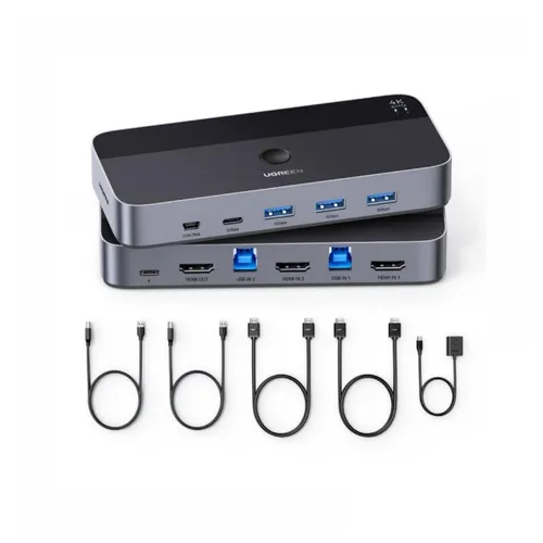 UGREEN 55455 HDMI Dual Monitor KVM Switch 2 In 2 Out
