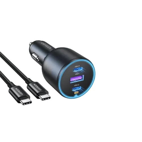 UGREEN 55511 EC705 130W 3-Port Fast Car Charger with 100W Cable