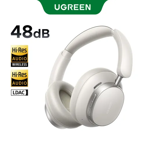 UGREEN 55614 Studio Pro Hybrid Active Noise-Cancelling Headphones White