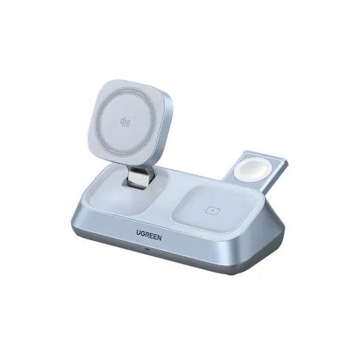 UGREEN 55678 MagFlow Qi2 25W 3-in-1 Magnetic Wireless Charger UK W711